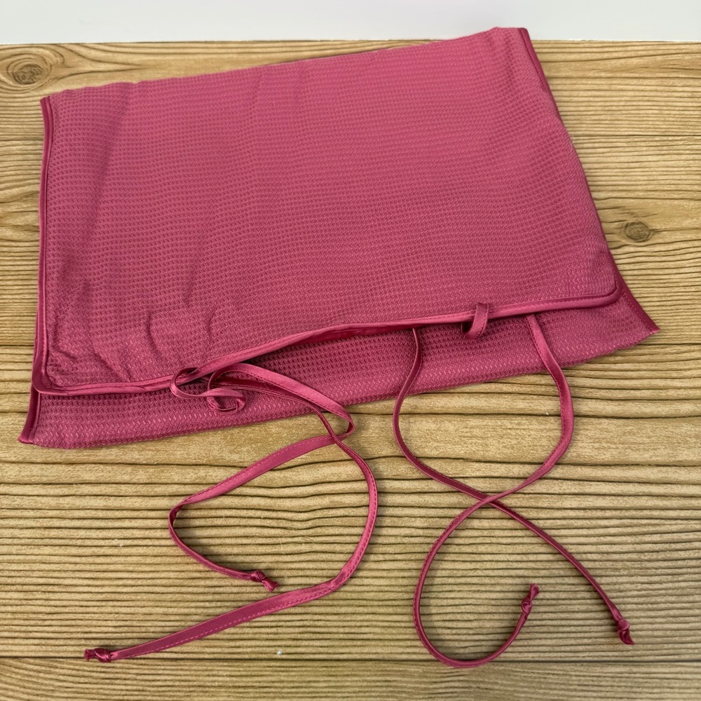 Christine Vancouver Vtg Pink Silk Lingerie Hosiery Stocking Bag Pouch Storage
